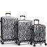  EZ Fashion 4 Rollen Kofferset 3-teilig mit Dehnfalte Variante zebra