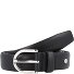  Gürtel Leder Variante black-silver | 100 cm