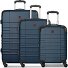  Amplar Evo 4 Rollen Kofferset 3-teilig mit Dehnfalte Variante navy blue