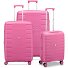 Skyline 2.0 4 Rollen Kofferset 3-teilig mit Dehnfalte Variante cyber pink