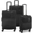  Metropolitan 4 Rollen Kofferset 3-teilig mit Dehnfalte Variante black