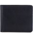  Geldbörse RFID Leder 11 cm Variante black-blue