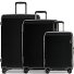  Logic Pro 4 Rollen Kofferset 3-teilig mit Dehnfalte Variante black metallic