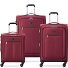  Pin Up 6 4 Rollen Kofferset 3-teilig mit Dehnfalte Variante bordeaux rot