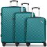  Paradise 2.0 4 Rollen Kofferset 3-teilig mit Dehnfalte Variante smaragd green