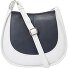  Boston Umhängetasche Leder 28 cm Variante blau-weiss