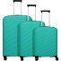  Burano 4 Rollen Kofferset 3-teilig mit Dehnfalte Variante aqua