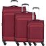  Travel Line 9504 4 Rollen Kofferset 3-teilig mit Dehnfalte Variante dark red