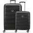  Meteor 4 Rollen Kofferset 2-teilig mit Dehnfalte Variante deep black