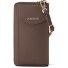  Bologna Leather Zip-Around Geldbörse Handytasche Leder 19 cm Variante taupe