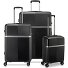  Airglam 4 Rollen Kofferset 3-teilig mit Dehnfalte Variante nero