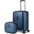  Essentials 14 Kofferset 2 tlg. Kabinentrolley mit Dehnfalte + Beautycase Variante dark blue metallic