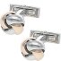  Essentials Manschettenknöpfe Messing 1,30 cm Variante rhodium/ rotgold