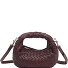  Greta Micro weave Handtasche Leder 20 cm Variante aubergine