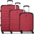  Amplar Evo 4 Rollen Kofferset 3-teilig mit Dehnfalte Variante ruby