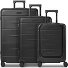  London 4 Rollen Kofferset 3-teilig mit Dehnfalte Variante deep black