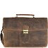  Vintage Aktentasche Leder 40 cm Laptopfach Variante braun