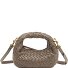  Greta Micro weave Handtasche Leder 20 cm Variante taupe brown