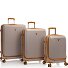  EZ Fashion 4 Rollen Kofferset 3-teilig mit Dehnfalte Variante brown houndstooth