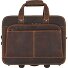  Vintage 2 Rollen Businesstrolley 33 cm Laptopfach Variante braun