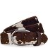  Gürtel Leder Variante dunkelbraun-offwhite | 105 cm