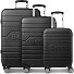 Seattle 4 Rollen Kofferset 3-teilig Variante black
