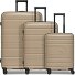  Essentials 11 4 Rollen Kofferset 3-teilig mit Dehnfalte Variante beige