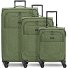  Essentials 12 THREE SET 4 Rollen Kofferset 3-teilig mit Dehnfalte Variante olive
