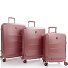  EZ Fashion 4 Rollen Kofferset 3-teilig mit Dehnfalte Variante rose gold