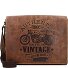  Vintage Cafe-Racer Messenger Leder 33 cm Variante braun
