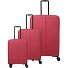 Air Stripe 4 Rollen Kofferset 3-teilig mit Dehnfalte Variante red