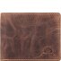  Vintage Geldbörse RFID Schutz Leder 12 cm Variante brown