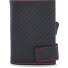  Kartenetui  RFID Leder 9 cm Variante schwarz-rot