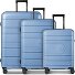  Essentials 11 4 Rollen Kofferset 3-teilig mit Dehnfalte Variante cool blue