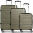  Seattle 4 Rollen Kofferset 3-teilig Variante dark-olive